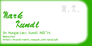 mark kundl business card